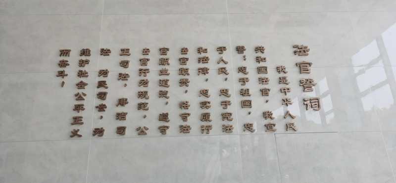 【法官誓詞】室內形象墻效果